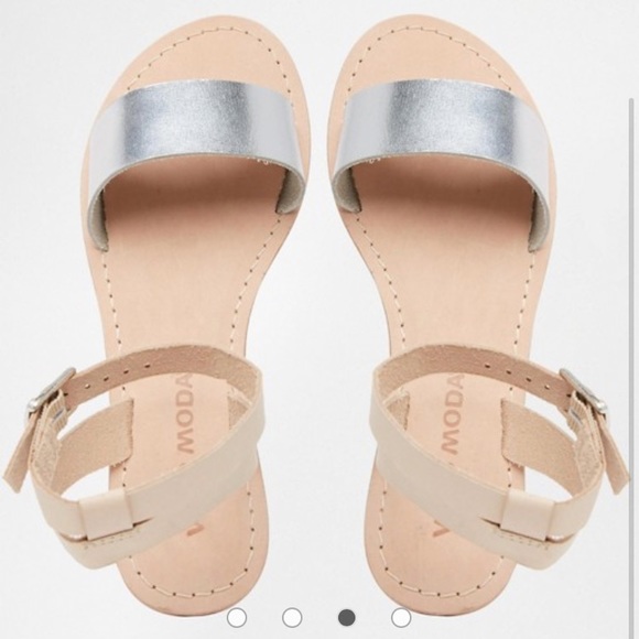 Vero Moda Metallic Leather Strap Sandal - Picture 2 of 10